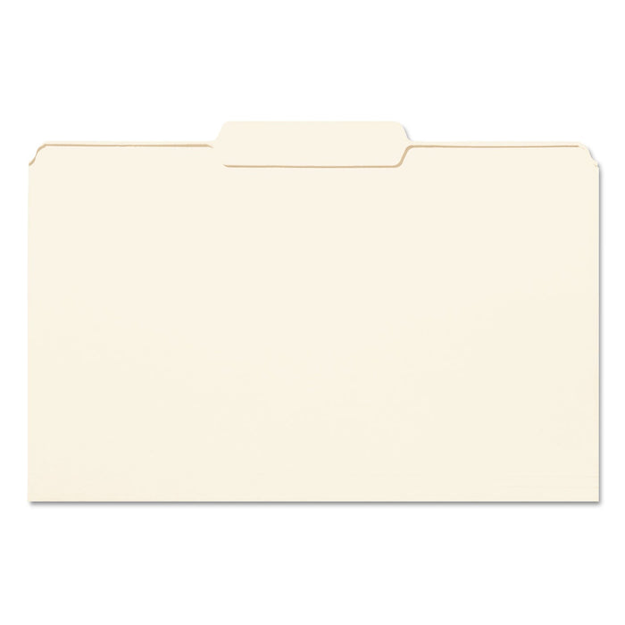 Smead Manila File Folders, 1/3-Cut Tabs: Center Position, Legal Size, 0.75" Expansion, Manila, 100/Box