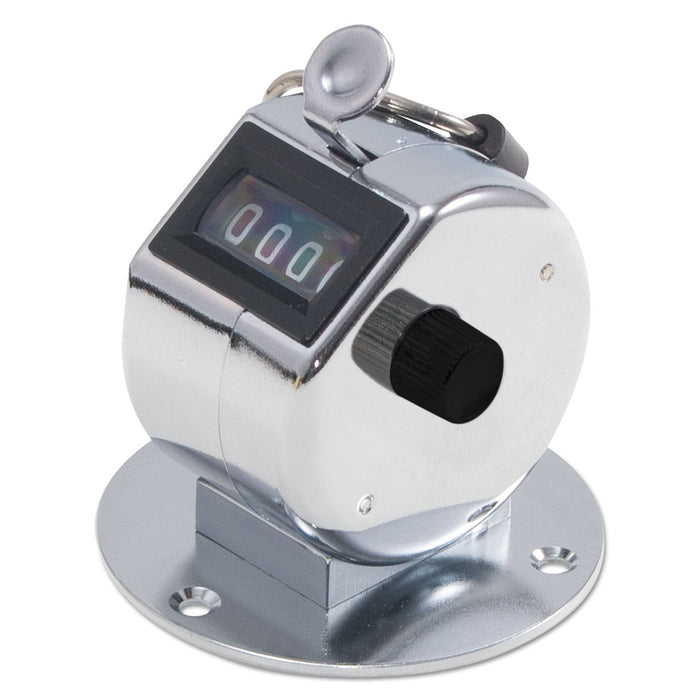 Bates Tally II Desk Model Tally Counter, Registers 0-9999, Chrome