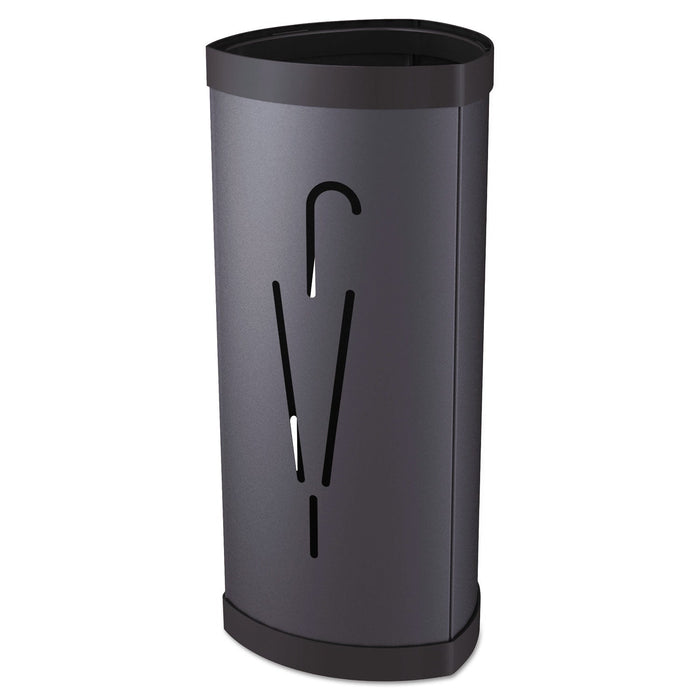 Alba Triangular Umbrella Stand, Steel/Plastic, 10.25w x 10.25d x 23.67h, Black