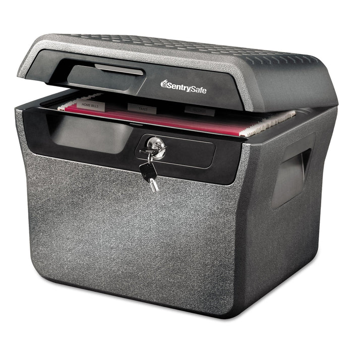 Sentry Waterproof Fire-Resistant File, 0.66 cu ft,16.63w x 13.88d x 14.13h, Charcoal Gray