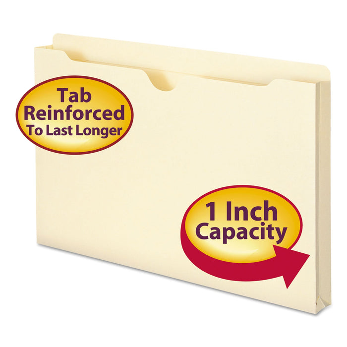 Smead Manila File Jackets, 2-Ply Straight Tab, Legal Size, Manila, 50/Box