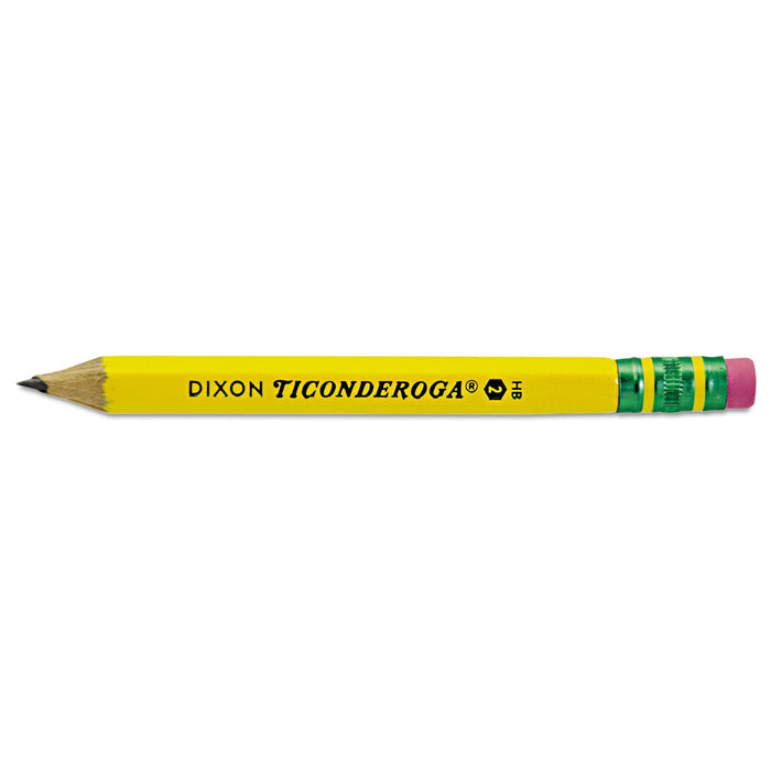Ticonderoga Golf Pencils, HB (#2), Black Lead, Yellow Barrel, 72/Box