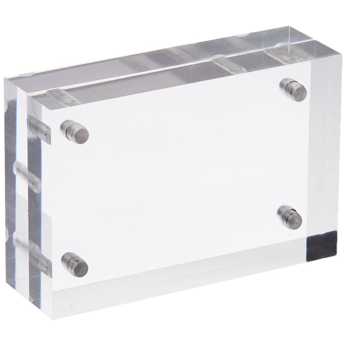 Azar Displays 104438 Acrylic Block Sign Holder 4.5 x 3 Vertical/Horizontal Frame by Vanessa Jane