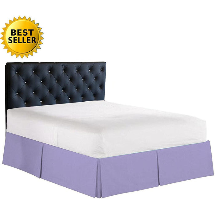 Elegant Comfort 1500 Thread Mattress Dust Ruffle/Skirt Pleated, King, Lilac by Vanessa Jane