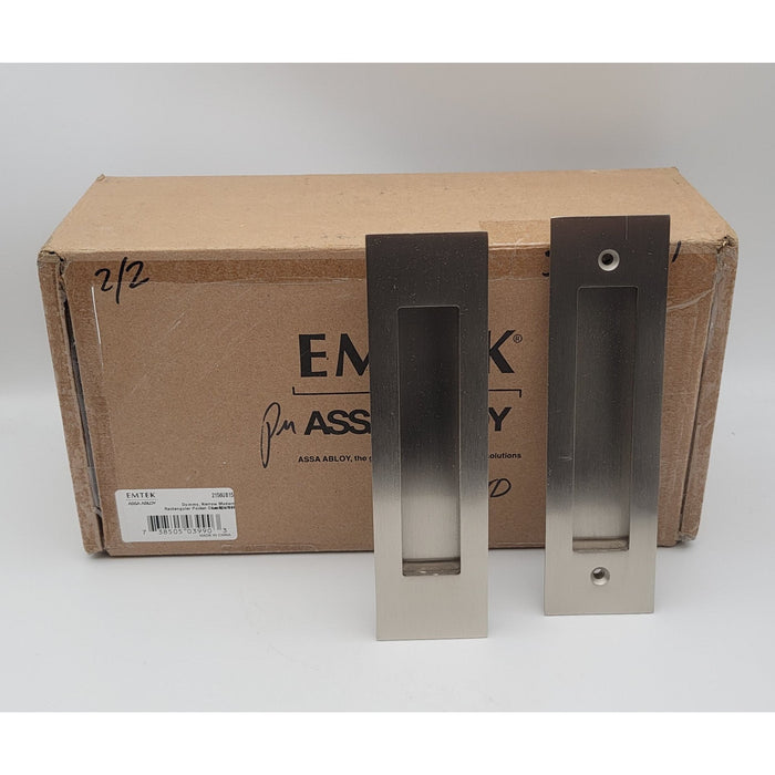 Emtek Dummy Narrow Modern Rectangular Pocket Door Handle Set by Vanessa Jane
