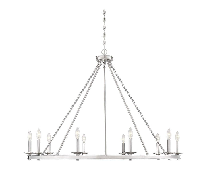 Savoy House Middleton 10-Light Chandelier in Satin Nickel by Vanessa Jane