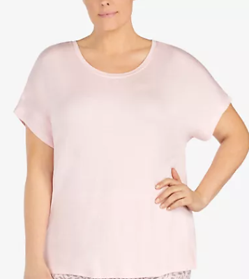 DKNY Plus Size Petal-Back Chiffon-Panel Top ,Size 2X by Vanessa Jane