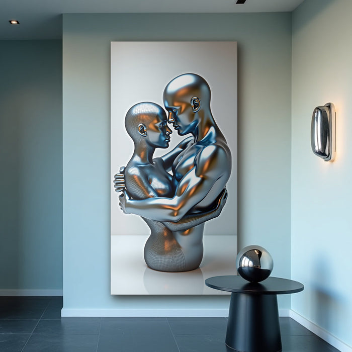 Eternal Love Figure Abstract Wall Art II by Tailored Canvases