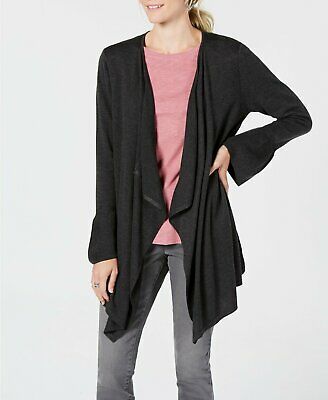 Style & Co Petite Ruffle Sleeve Open Front Cardigan by Vanessa Jane