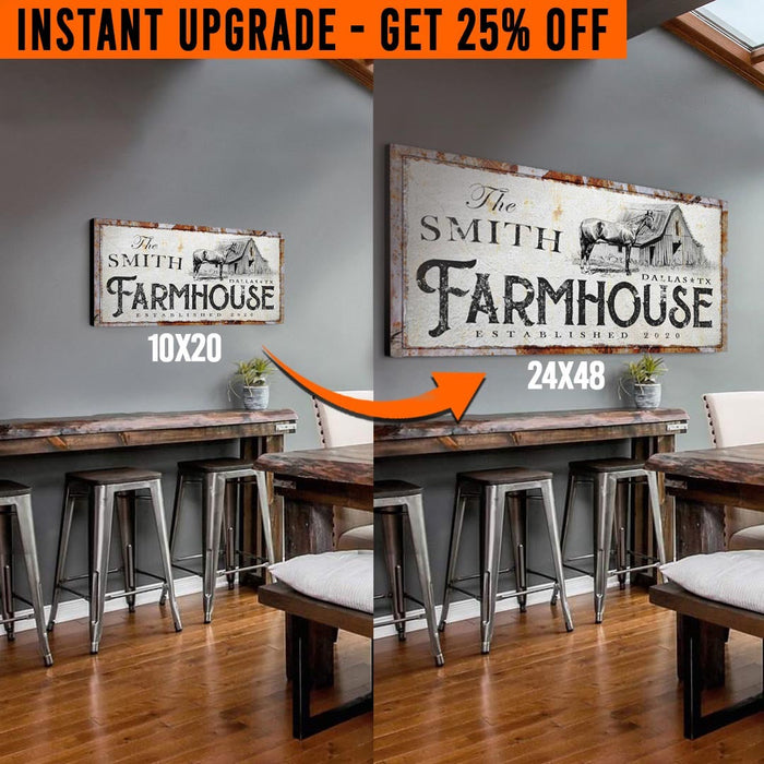 Upgrade Your 'Rustic Horse Farmhouse' (Style 1) Canvas To 24x48 Inches by Tailored Canvases