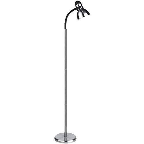 Lite Source Henrik 1-light Floor Lamp (Polished Steel, Black) by Vanessa Jane