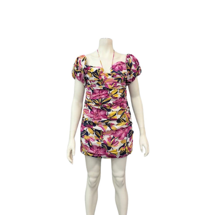 Lulus All About Allure White Floral Print Off-the-Shoulder Mini Dress, Large by Vanessa Jane
