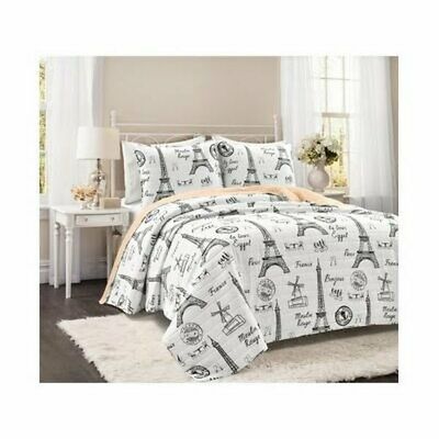 Lush Décor Paris Bonjour 3 Piece Quilt Set by Vanessa Jane