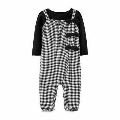 Carter's Baby Girls 2-Pc. T-Shirt and Gingham Jumpsuit Set by Vanessa Jane