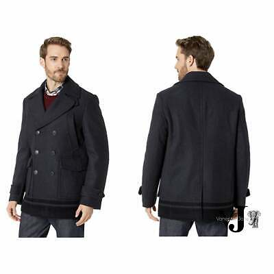 Calvin Klein Mens Wool Pea Coat, Charcoal by Vanessa Jane