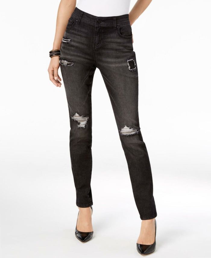 I.n.c. Rip and Repair Skinny Jeans, Size 4 by Vanessa Jane