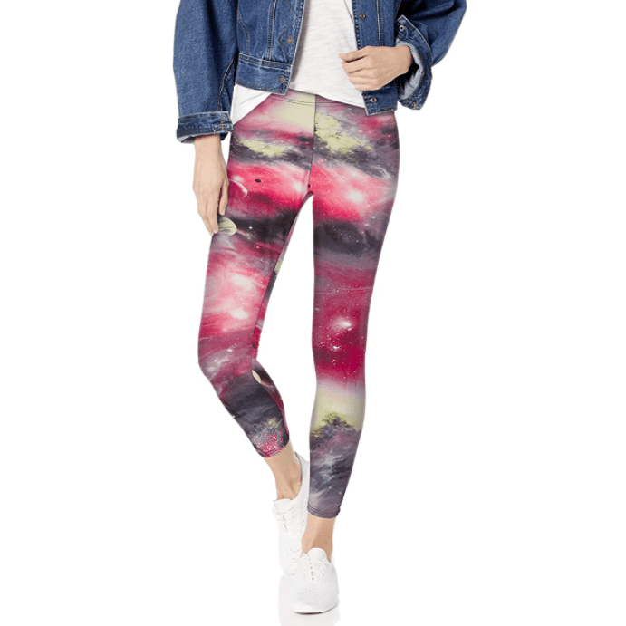 Carnival Womens Full-Length Soft Microfiber Legging, galaxy print, Large by Vanessa Jane