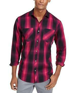 International Concepts Men's Leo Plaid Dual-Pocket Button Down Shirt by Vanessa Jane