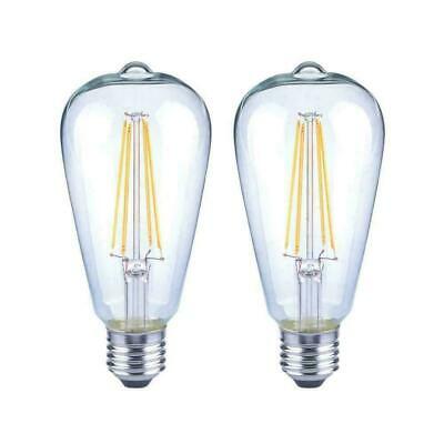 Feit Electric 60W ST19 Dimmable LED Clear Glass Vintage Edison Light Bulb 4-Pack by Vanessa Jane
