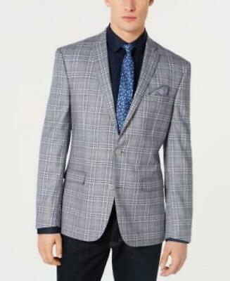Bar III Mens Active Stretch Slim-Fit Plaid Sport Coat by Vanessa Jane
