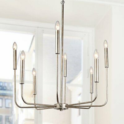 LNC 8-Light Chandelier Lighting Champagne Pendant Lights Chandeliers by Vanessa Jane