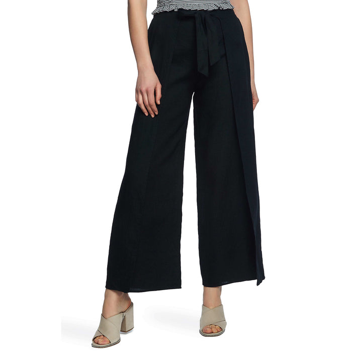 1.State Tie-Waist Wide-Leg Linen Pants, Size 0 by Vanessa Jane