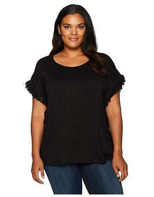 Love Scarlett Women's Plus Size Fringe Accent Tees by Vanessa Jane
