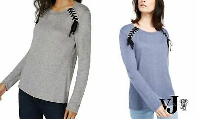 Inc Women's Lace-up Scoop-Neck Top by Vanessa Jane