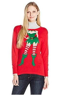 Isabellas Closet Womens Sexy Elf Ugly Christmas Sweater,Size Medium by Vanessa Jane