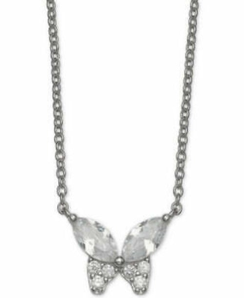 Giani Bernini Cubic Zirconia Butterfly 18 Pendant Necklace in Sterling Silver by Vanessa Jane