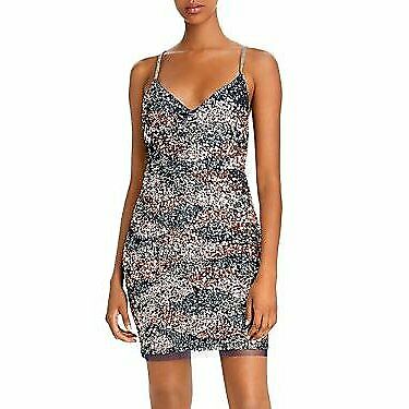 Aidan by Aidan Mattox Womens Scalloped Sequin Cocktail Dress by Vanessa Jane