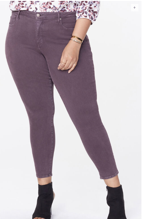 NYDJ Skinny Ankle Women's Plus Size Jeans in Pinedrop, Size 18W by Vanessa Jane
