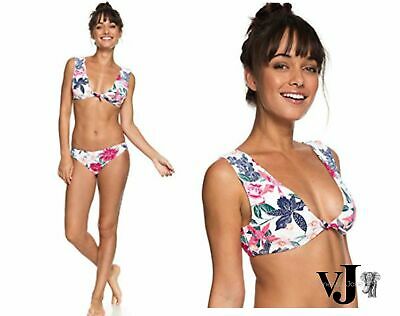 Roxy Womens Urban Waves Elongated Tri Top Bright White Tallows by Vanessa Jane