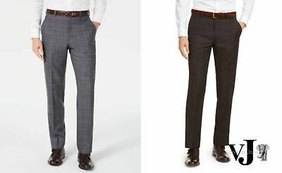 Michael Kors Mens Classic-Fit Airsoft Stretch Plaid Suit Pants by Vanessa Jane