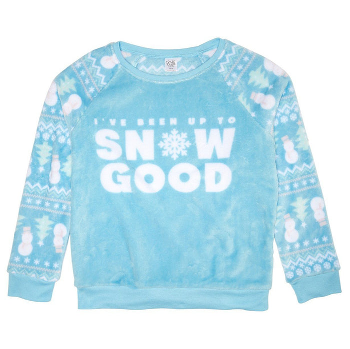 Evy of California Awake Big Girls Snow Good Plush Sweatshirt, Size XL by Vanessa Jane