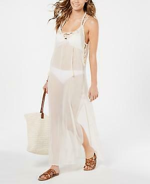 Miken Womens Embellished Lace-up Dress Swim Cover-up, Size Large by Vanessa Jane