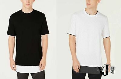 I.N.C. Mens Textured Colorblocked Layered-Look T-Shirt by Vanessa Jane