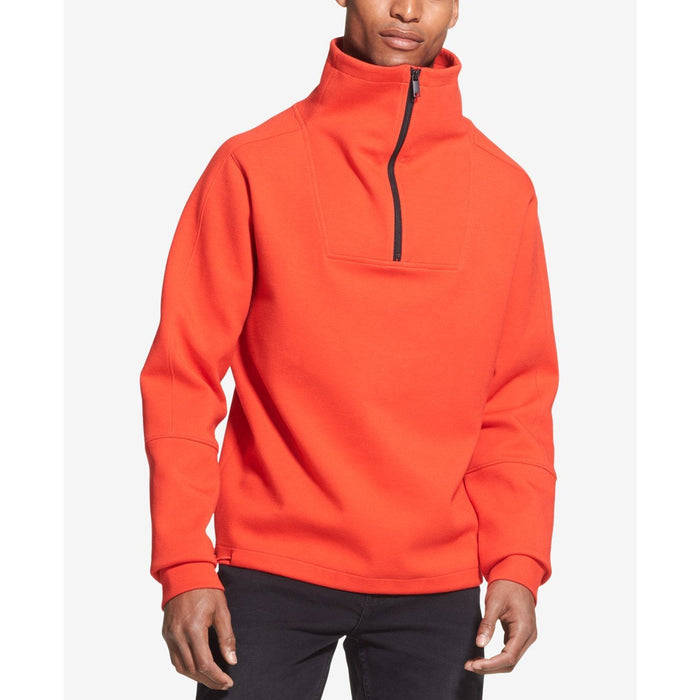 DKNY Mens Drop-Shoulder 1/4-Zip Funnel-Neck Sweatshirt, Size Medium by Vanessa Jane