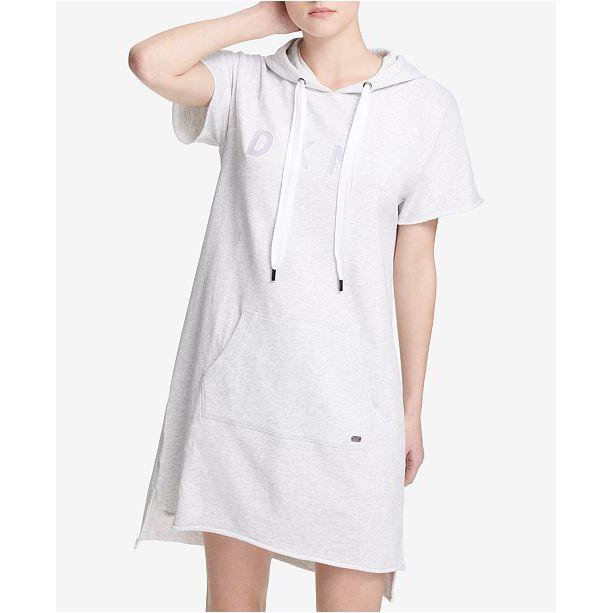 Dkny Sport Logo Hooded Sweatshirt Dress, Size Large by Vanessa Jane