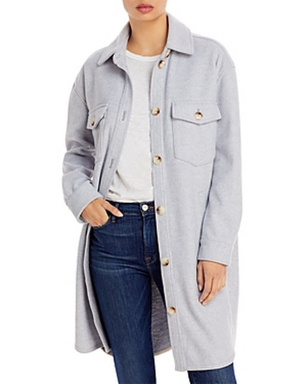 Blanknyc Shacket Long Sleeves Shirt Jacket, Size Medium by Vanessa Jane