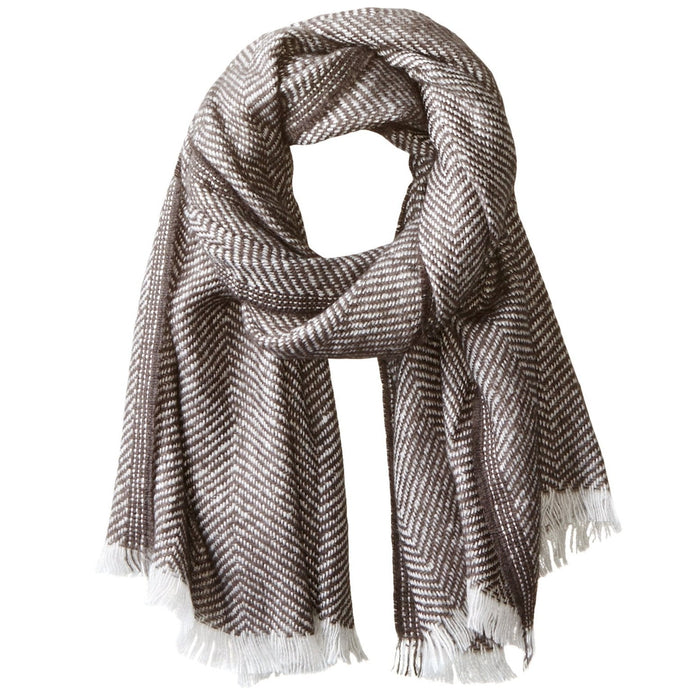 David & Young Womens Herringbone Blanket Wrap, Black, One Size by Vanessa Jane