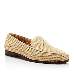 CASABLANCA1942 Mens Beppe Raffia Apron-Toe Loafers by Vanessa Jane