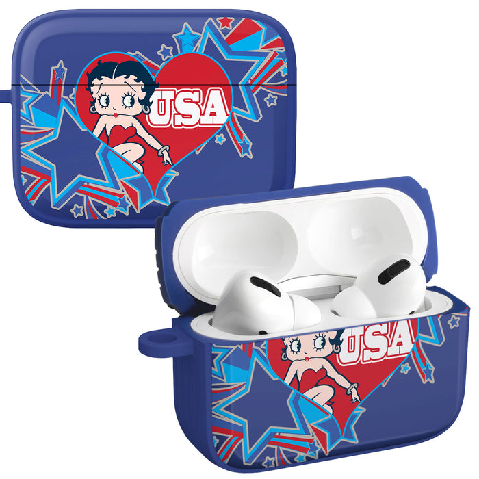 Betty Boop Red White & Boop HDX Apple AirPods Pro 1 & 2 Case Cover by Affinity Bands