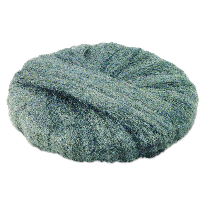 GMT Radial Steel Wool Pads, Grade 0 (Fine): Cleaning and Polishing, 20" Diameter, Gray, 12/Carton