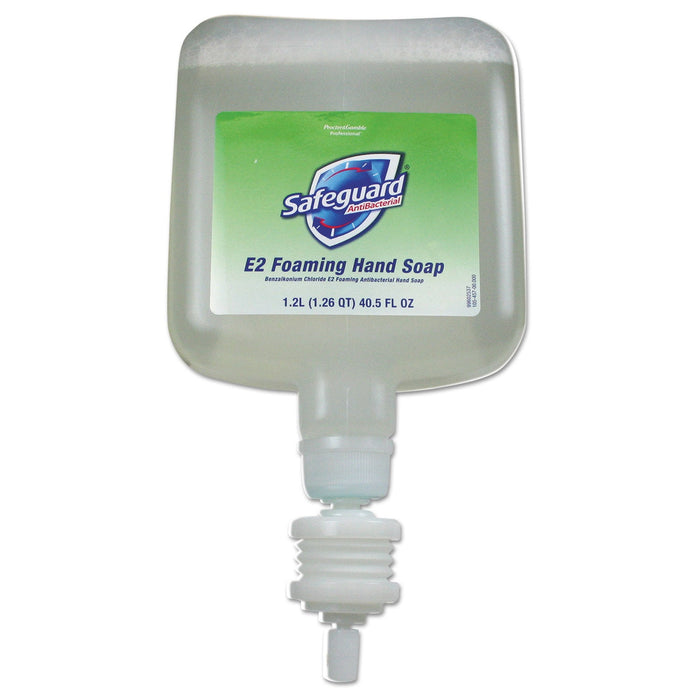 Safeguard Antibacterial Foam Hand Soap, E-2 Formula, Unscented, 1,200 ml Refill, 4/Carton