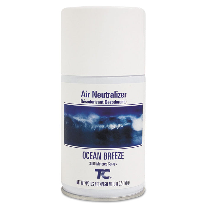 Rubbermaid TC Standard Aerosol Refill, Ocean Breeze, 6 oz Aerosol Spray, 12/Carton