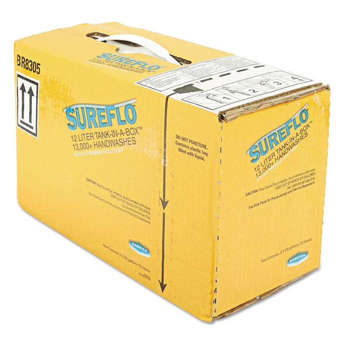 Bobrick SureFlo Premium Gold Soap-Tank Cartridge, Neutral Scent, 3.17 gal