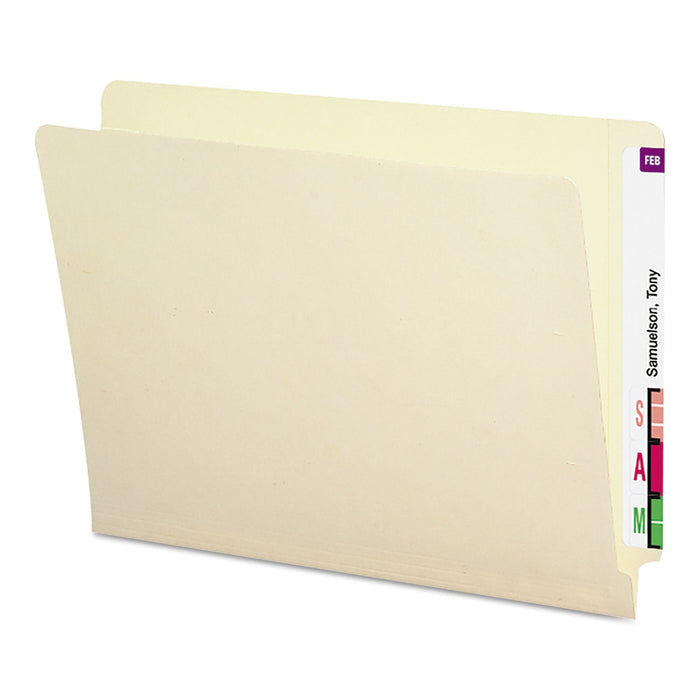 Smead Shelf-Master Heavyweight Manila End Tab Folders, Straight Tabs, Letter Size, 0.75" Expansion, Manila, 50/Box