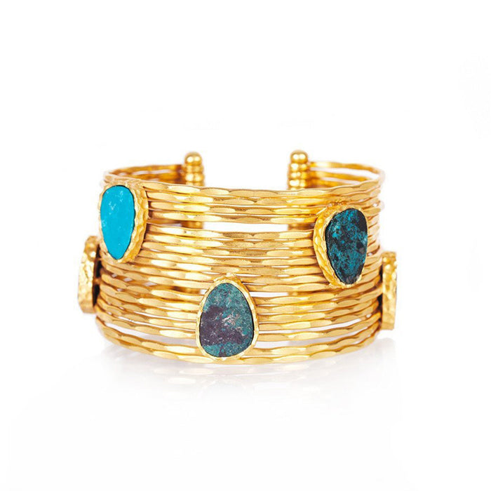 Wire Stackable Cuff - Turquoise by Christina Greene