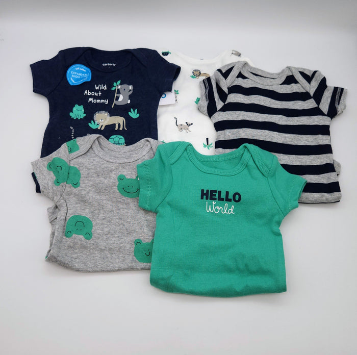 Carters Newborn 5-Pack Frog Bodysuits, Size Newborn by Vanessa Jane